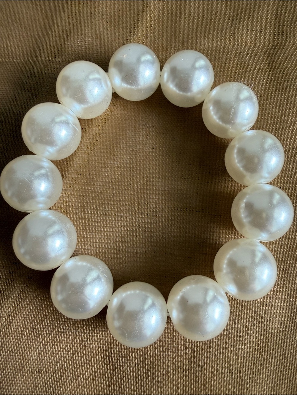 Ivory Pearl Bead Stretch Bracelet